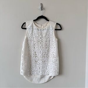 Kate Spade-Lace Front Dainty Sleeveless Blouse (Size:XS)